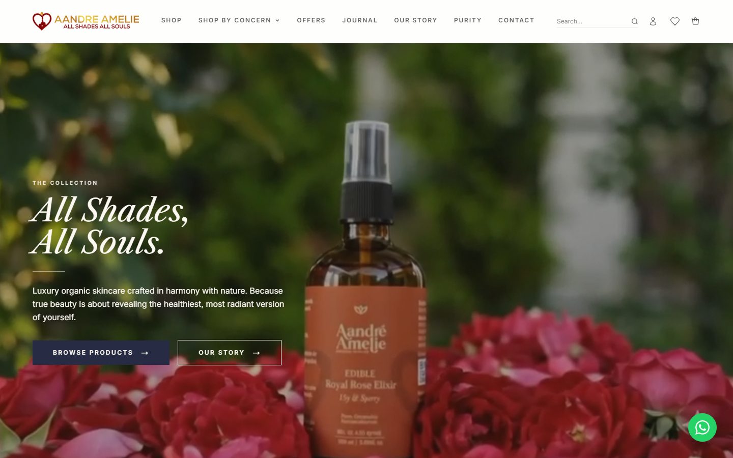 Aandré Amelie website built by Vaslix